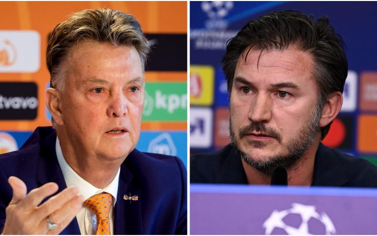 Oranje-coach Louis van Gaal richt zich plots tot Club Brugge-trainer Carl Hoefkens