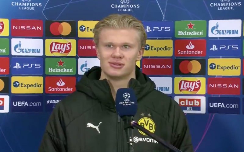 Haaland geeft het meest bizarre interview ooit na zege tegen Club Brugge (VIDEO)