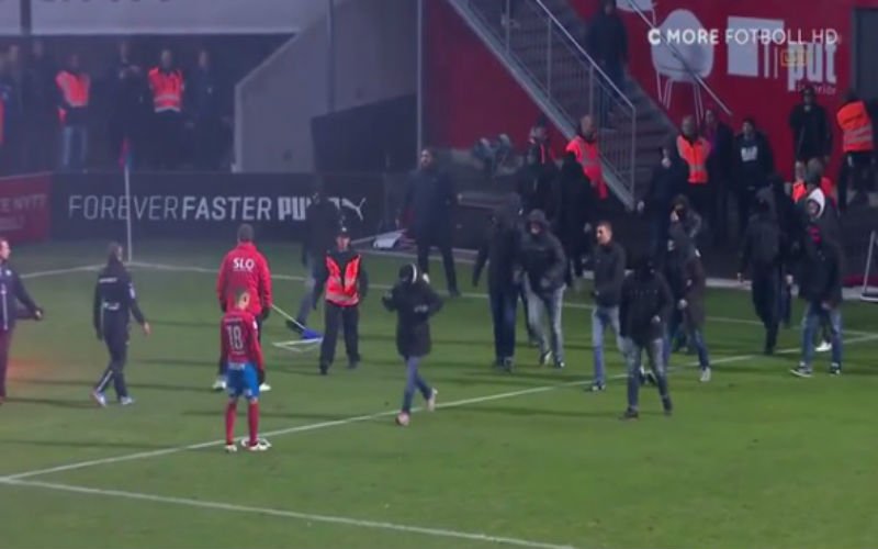 Fans gaan helemaal door het lint na degradatie en vallen speler aan (Video)