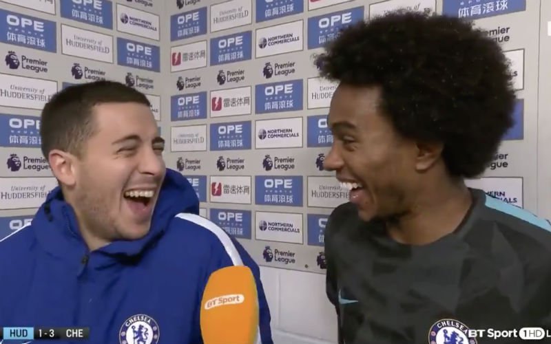 Prachtig gebaar van Hazard tegenover ploegmaat Willian (Video)