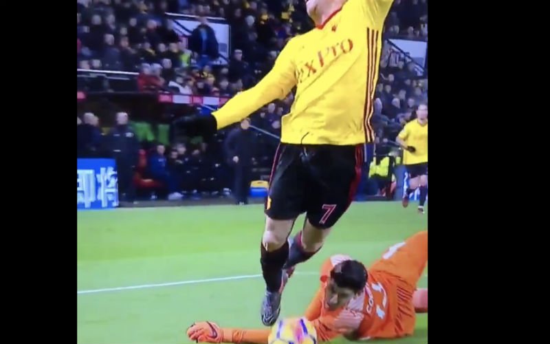 Thibaut Courtois slachtoffer van vreselijke schwalbe (Video)