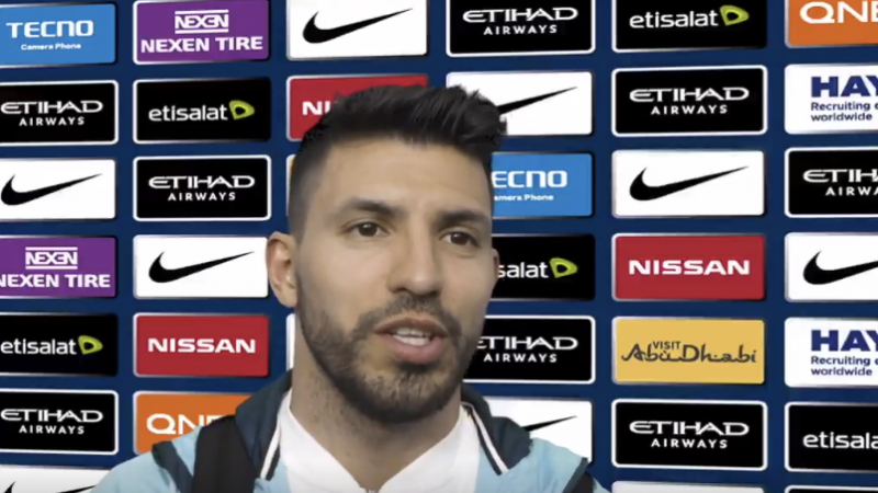 Er moet Sergio Agüero iets van het hart over De Bruyne (Video)