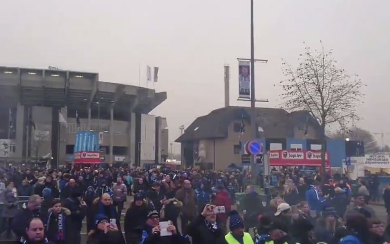 Club-fans vieren al feest voor de wedstrijd tegen KV Kortrijk (Video)