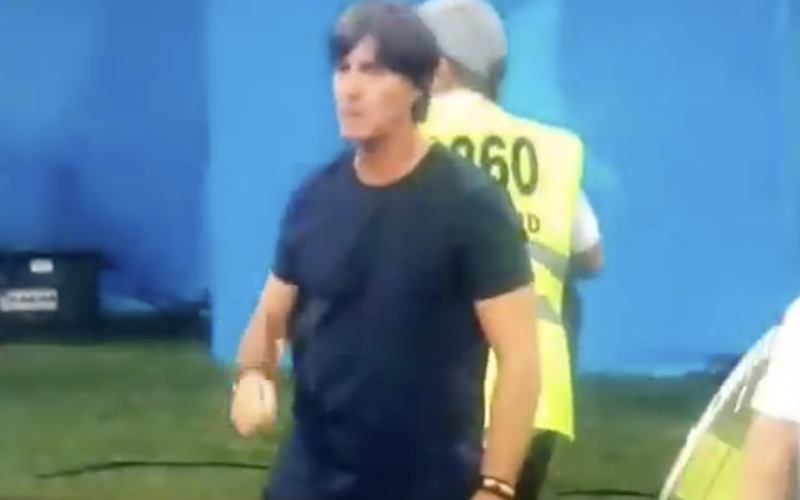 Niemand gelooft wat Joachim Löw deed tijdens Duitsland-Zweden (Video)