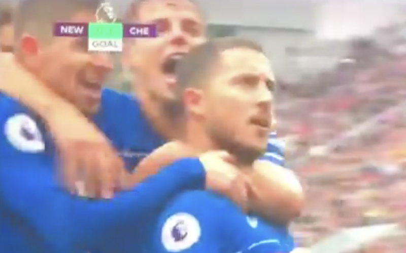 Eden Hazard poeiert zijn eerste van het seizoen tegen de touwen