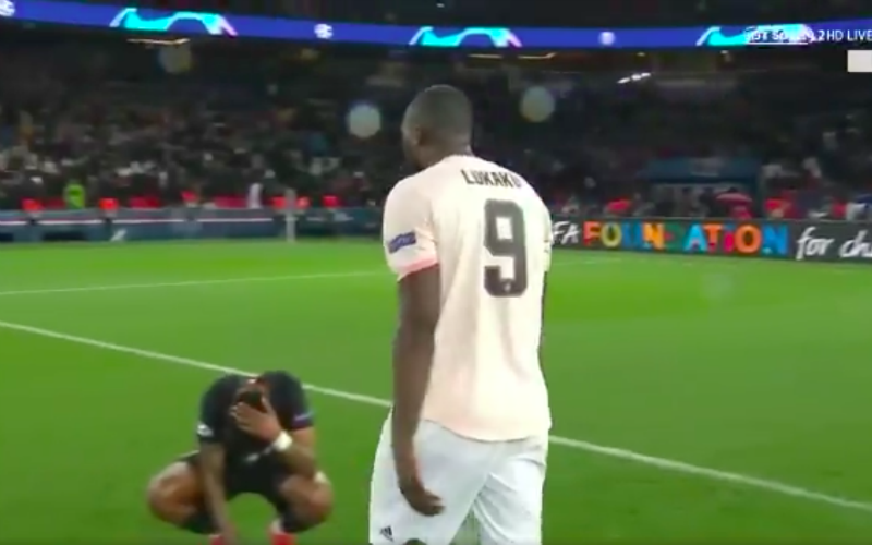 Actie van Lukaku, vlak na PSG-United, gaat de wereld rond (VIDEO)