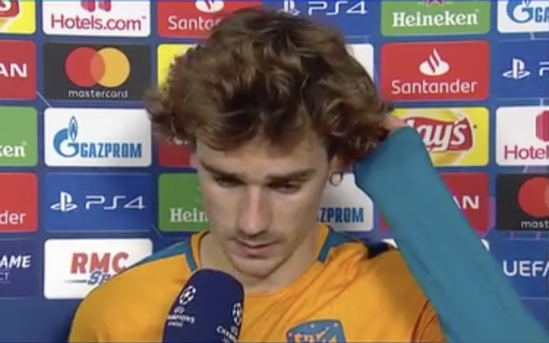 Griezmann breekt hélemaal in TV-interview na Juventus-Atlético (VIDEO)