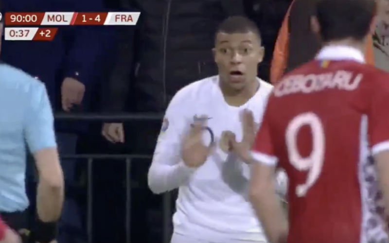 Iedereen spreekt over deze afschuwelijk actie van Mbappé (VIDEO)