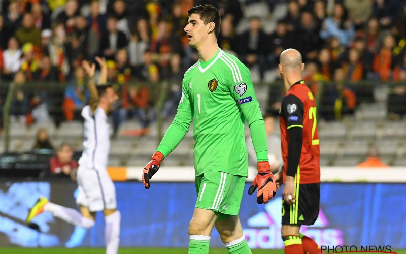 Er moet Thibaut Courtois iets van het hart over de scheidsrechter