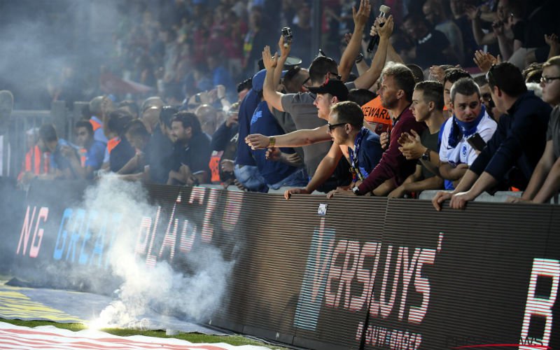 Hooligans van RC Genk breken café af