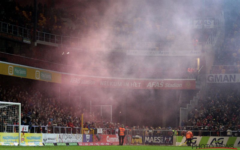 Toch wel heel straf wat KV Mechelen-fans hier doen