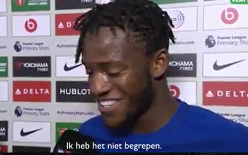 Hilarisch: Batshuayi begrijpt vraag niet...en dan doet ploegmaat dit (Video)