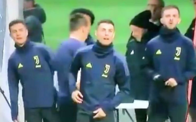 Spelers Juventus kunnen ogen niet geloven na kunstje van Ronaldo (VIDEO)