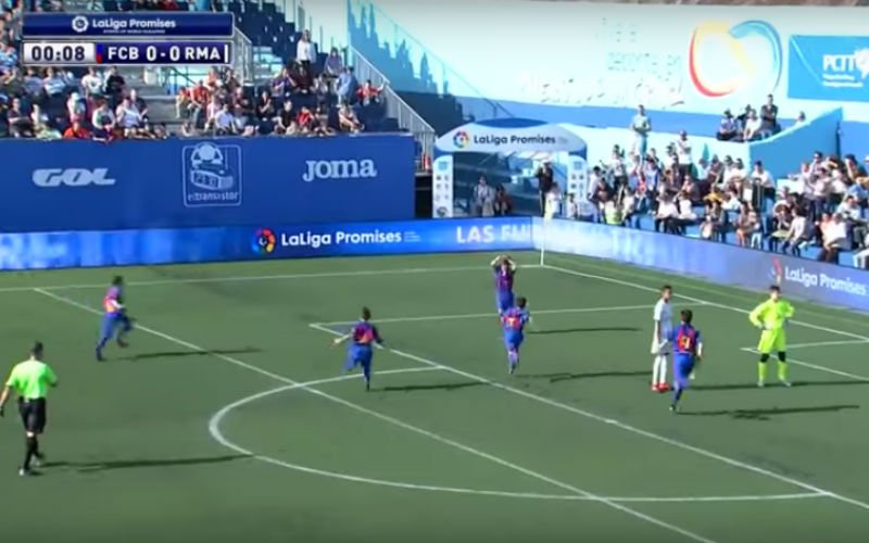 U12 van Barcelona scoren na 7 seconden tegen Real Madrid (Video)